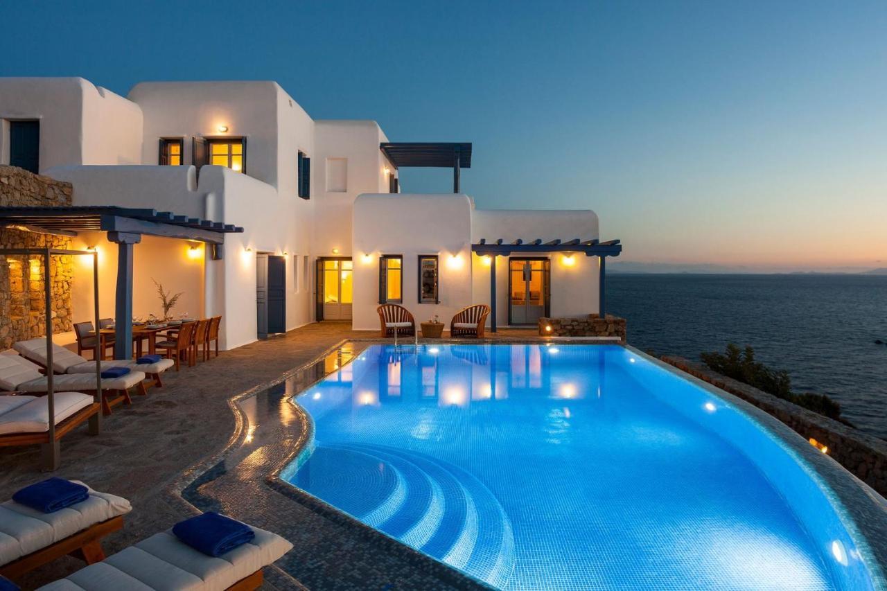 Excellent Mykonos Villa Villa Ambrosia 5 Bedrooms Stunning Sea Views Psarrou Mykonos Town ภายนอก รูปภาพ