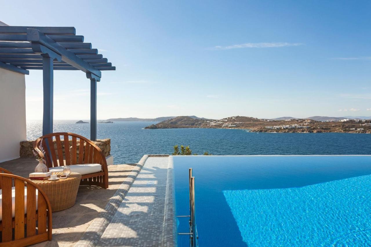 Excellent Mykonos Villa Villa Ambrosia 5 Bedrooms Stunning Sea Views Psarrou Mykonos Town ภายนอก รูปภาพ